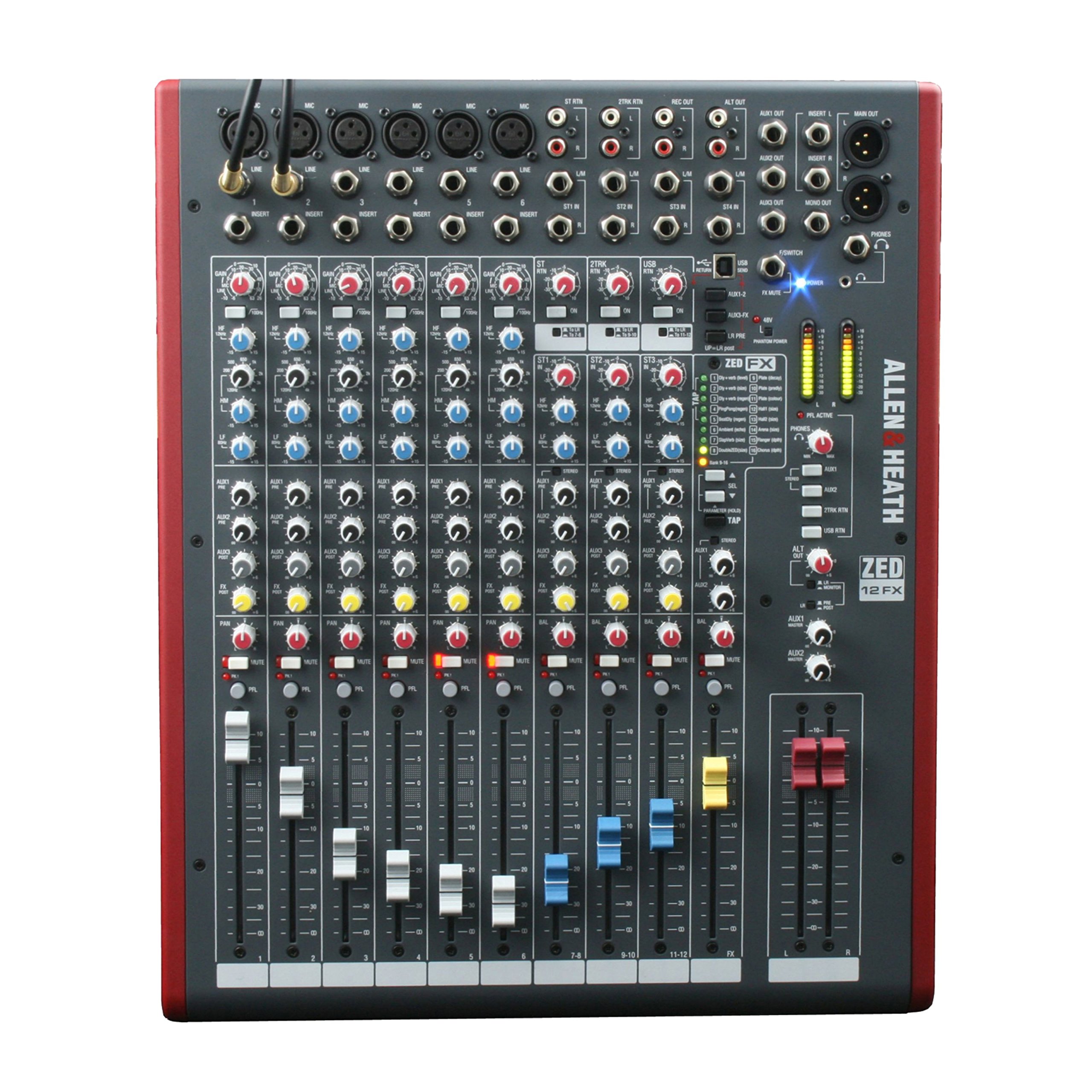 Allen & Heath ZED-12FX オーディオミキサー Allen & Heath ZED-12FX 12-channel Mixer with USB Audio